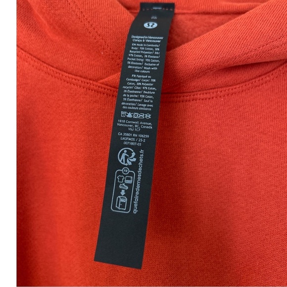Lululemon Steady State Hoodie XL Autumn Rust ATRU NWT Men Women Unisex Pullover - Picture 6 of 13